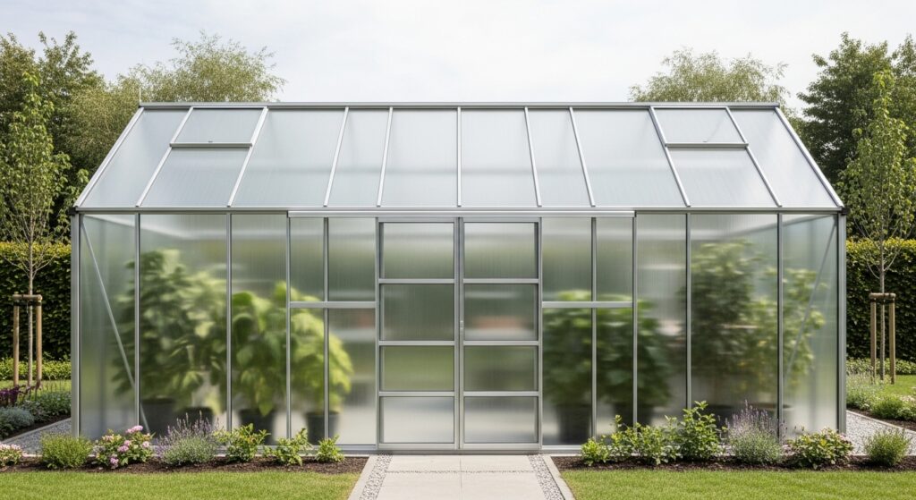 Frosted Glass Greenhouse Window