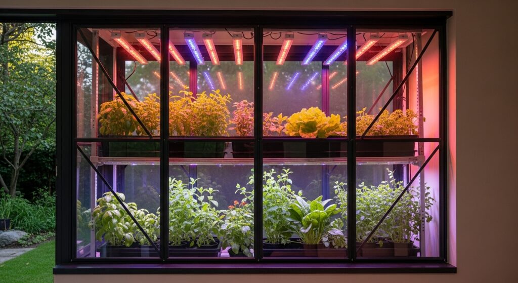LED Integrated Greenhouse Window