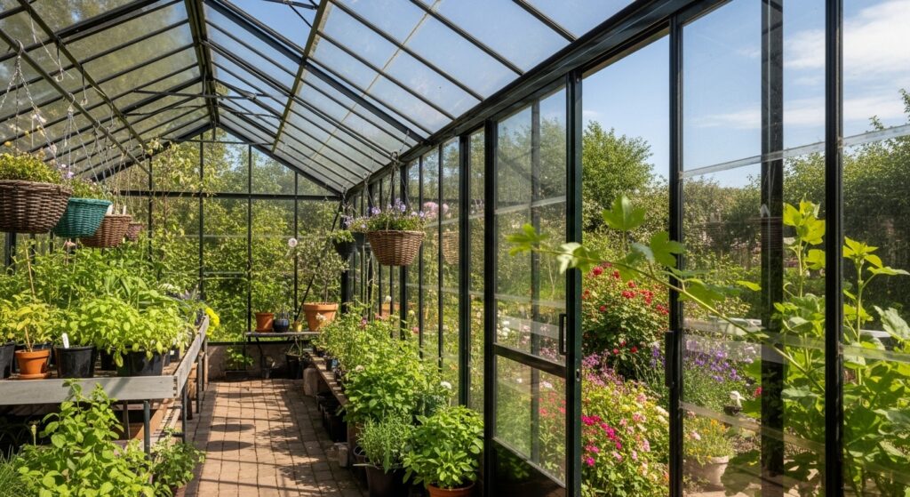 Sliding Glass Panels Greenhouse Window Design