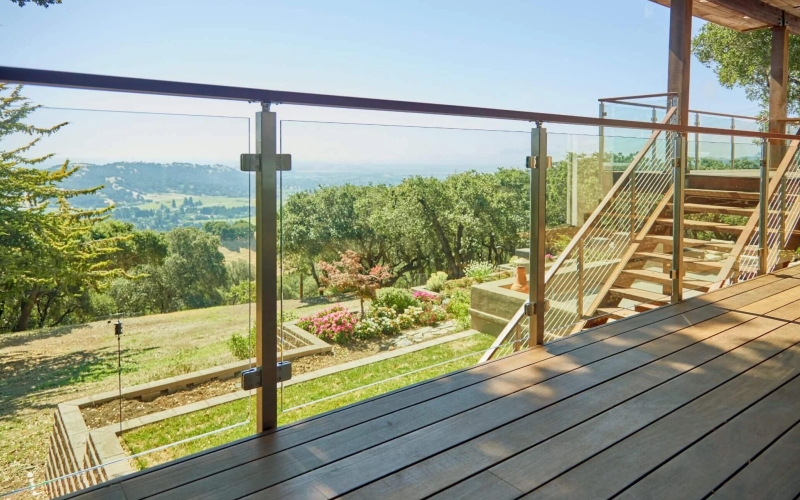 Post‑Mounted Glass Railing